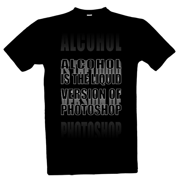 Tričko s potlačou alcohol