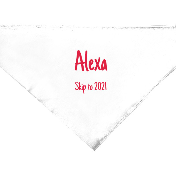 Bavlněný trojcípý šátek s potiskem Alexa 2021