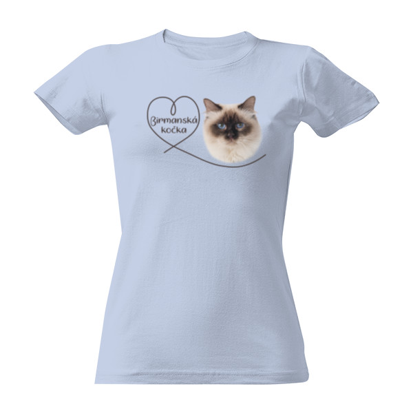 Tričko s potiskem Birmanská kočka