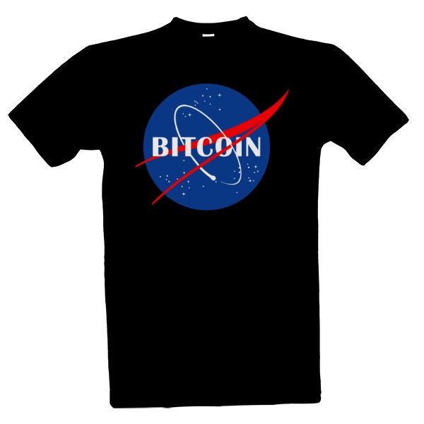 Tričko s potlačou Bitcoin ala NASA