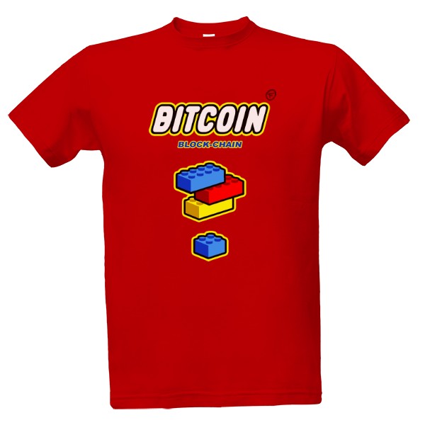 Tričko s potlačou Bitcoin blockchain