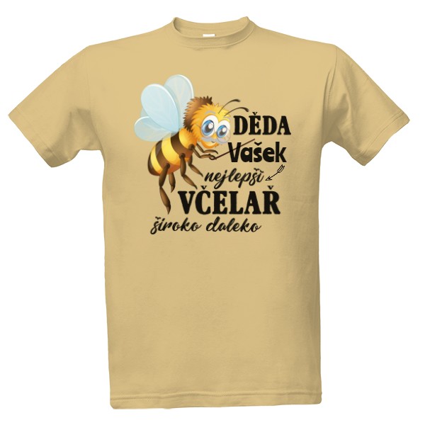 Tričko s potiskem Děda, nejlepší včelař široko daleko