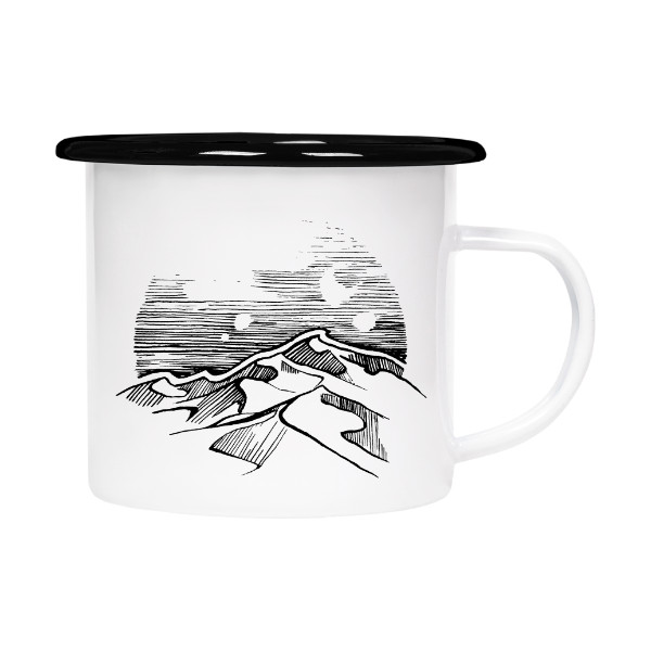 Plecháček - smaltový lem s potiskem Duna