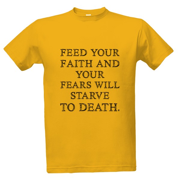 Tričko s potiskem feed faith