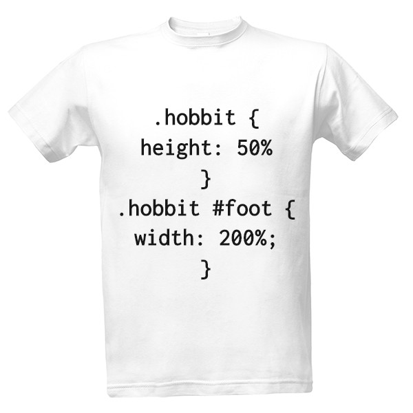 Tričko s potiskem hobbit