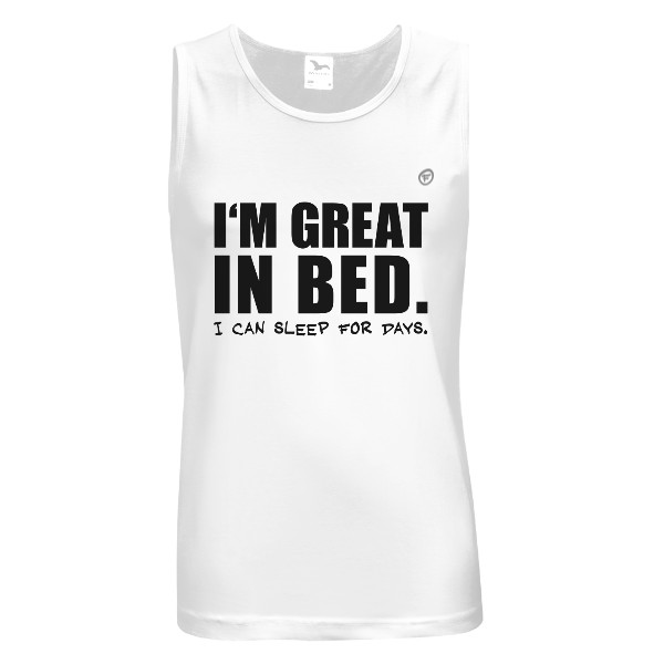 Tričko s potlačou Great in bed