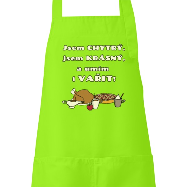 Zástěra s potiskem Jsem chytrý
