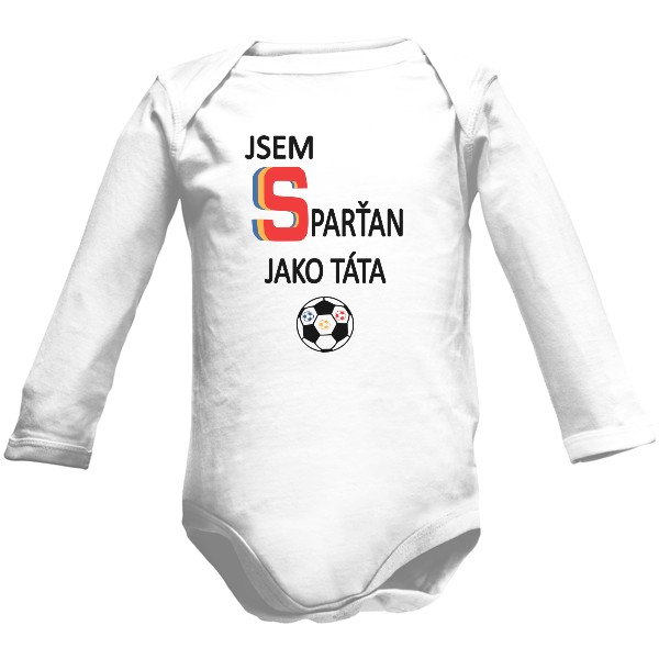 Dětské body Long s potiskem Jsem Sparťan po tatínkovi