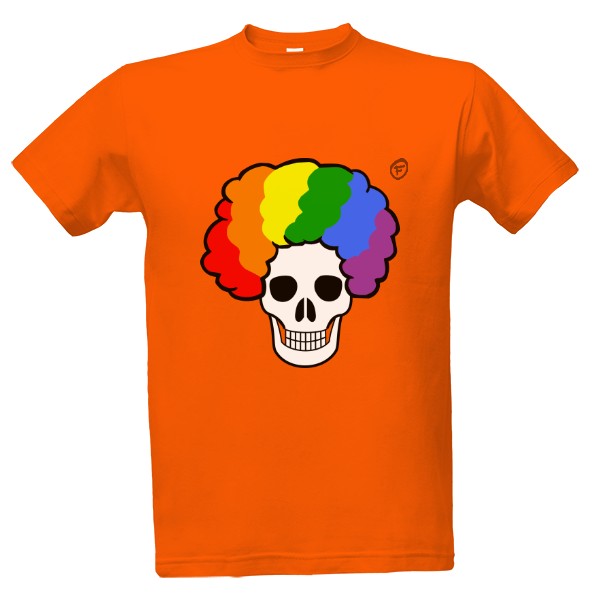 Tričko s potiskem klaunův účes