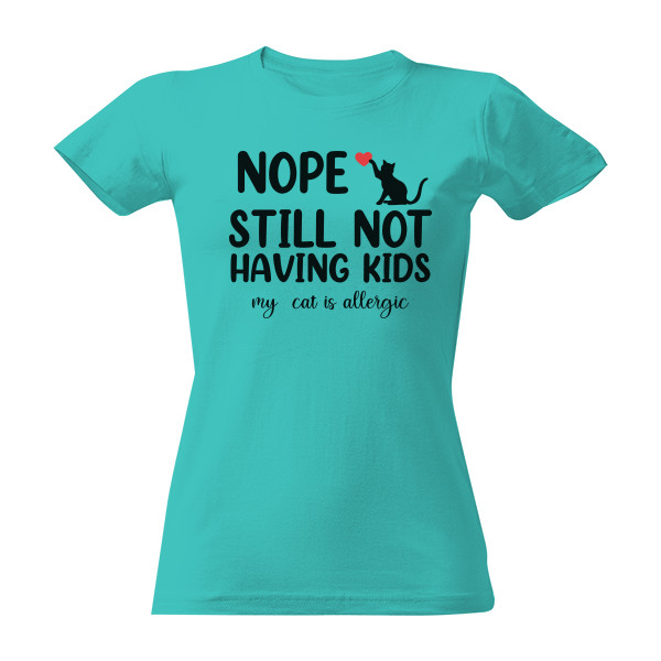 Tričko s potiskem Ne, radši kočku black