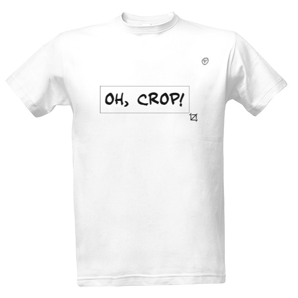 Tričko s potiskem Oh, crop