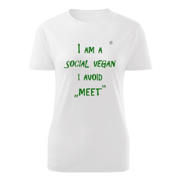 Tričko s potiskem social vegan