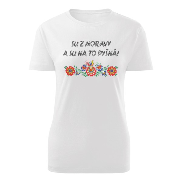 Tričko s potiskem Su z Moravy a su na to pyšná!