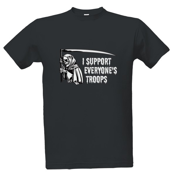 Tričko s potlačou support troop